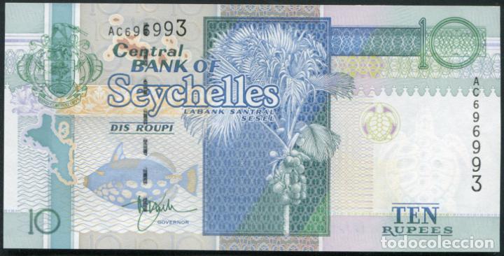 Billetes extranjeros: SEYCHELLES - 10 RUPIAS - Pick. 36 A - UNC - SIN CIRCULAR - Foto 1