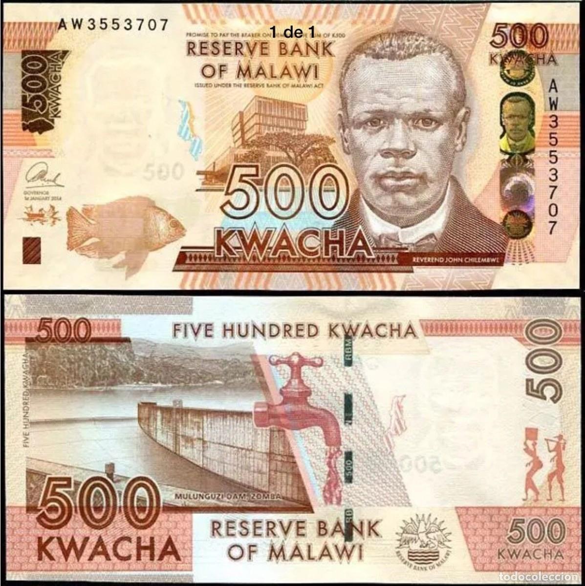 Billetes extranjeros: MALAWI 500 KWACHA 2014 Pick 66a SIN CIRCULAR - Foto 1