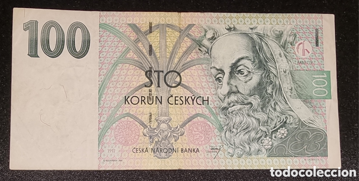 Billetes extranjeros: 100 coronas Rep&uacute;blica Checa 1997 - Foto 2