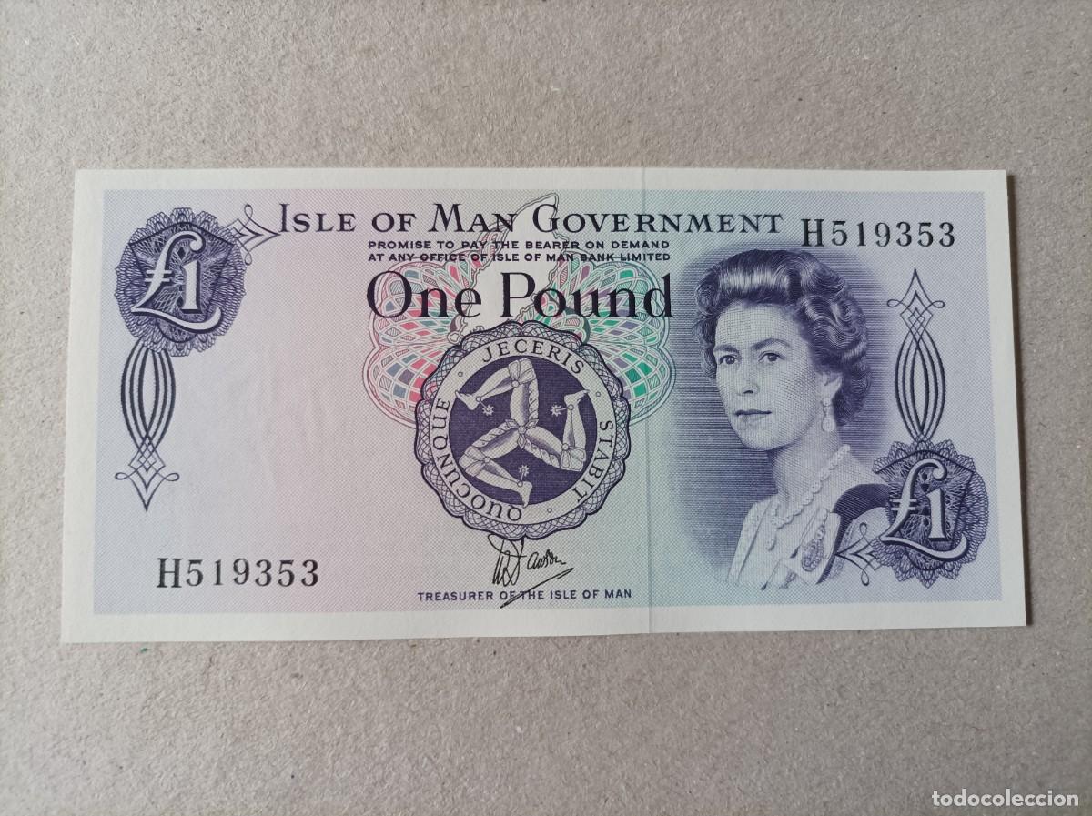 Billetes extranjeros: Billete de la Isla de Man de 1 libra, a&ntilde;o 1979, UNC - Foto 1