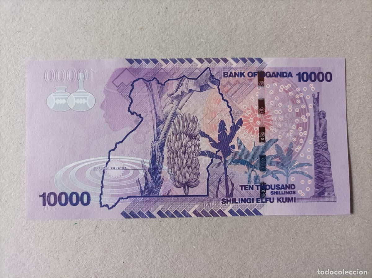 Billetes extranjeros: Billete de Uganda de 10000 shiling, a&ntilde;o 2010, UNC - Foto 2