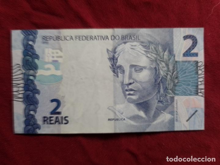 Billetes extranjeros: Brasil Brazil 2 Reais EBC - Foto 1