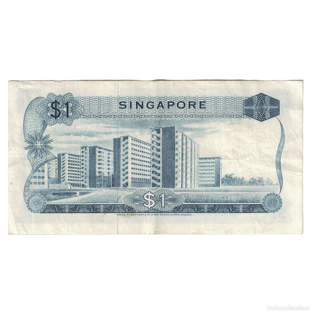 Billetes extranjeros: [#392425] Billete, 1 Dollar, 1972, Singapur, KM:1d, MBC+ - Foto 2