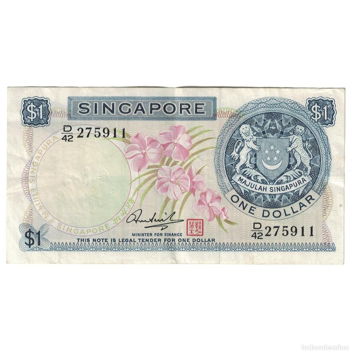 Billetes extranjeros: [#392425] Billete, 1 Dollar, 1972, Singapur, KM:1d, MBC+ - Foto 1