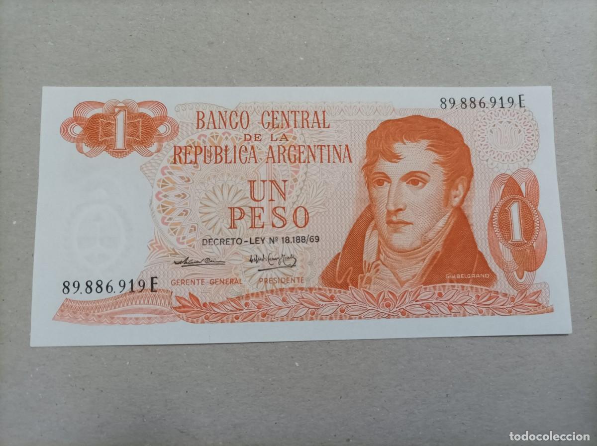 Billetes extranjeros: Billete de Argentina de 1 peso, UNC - Foto 2