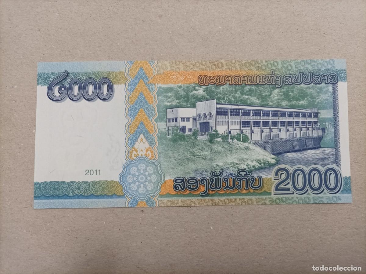 Billetes extranjeros: Billete de Laos de 2000 Kip, a&ntilde;o 2011, UNC - Foto 1