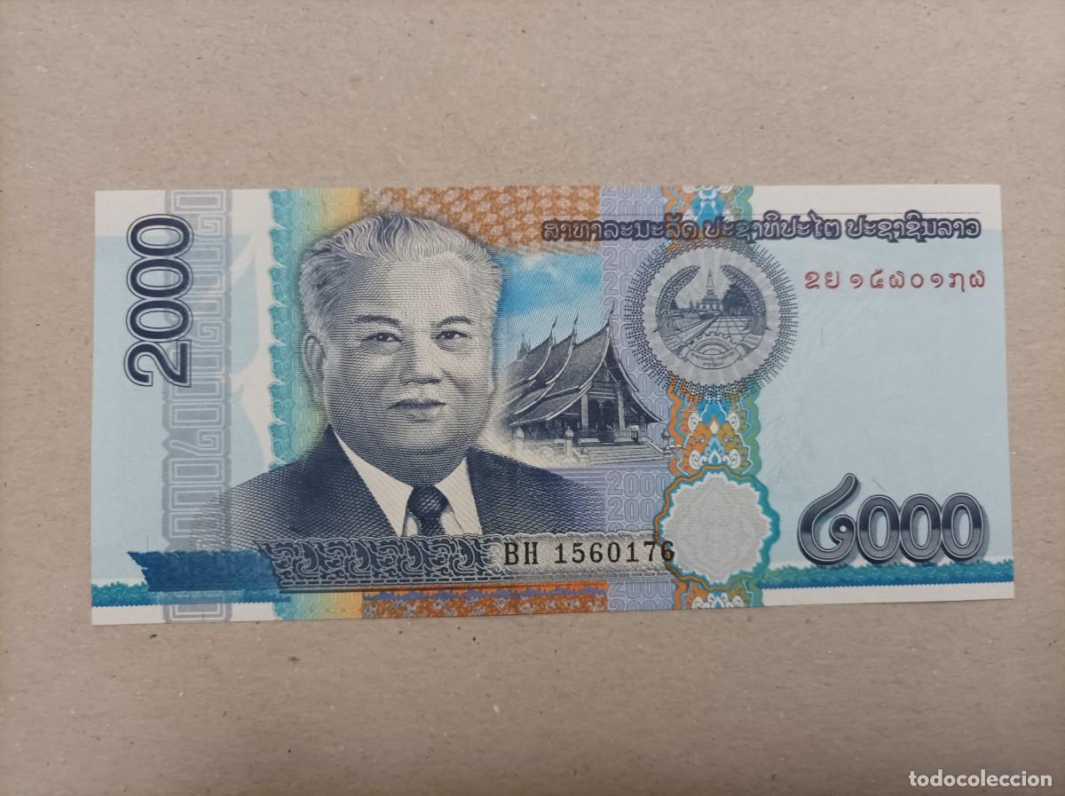 Billetes extranjeros: Billete de Laos de 2000 Kip, a&ntilde;o 2011, UNC - Foto 2