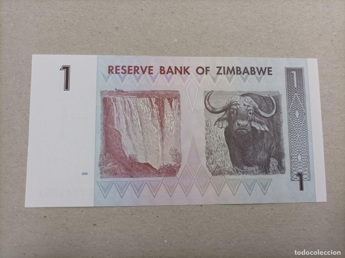 Billetes extranjeros: Billete de Zimbabwe de 1 Dolar, a&ntilde;o 2007, UNC - Foto 1