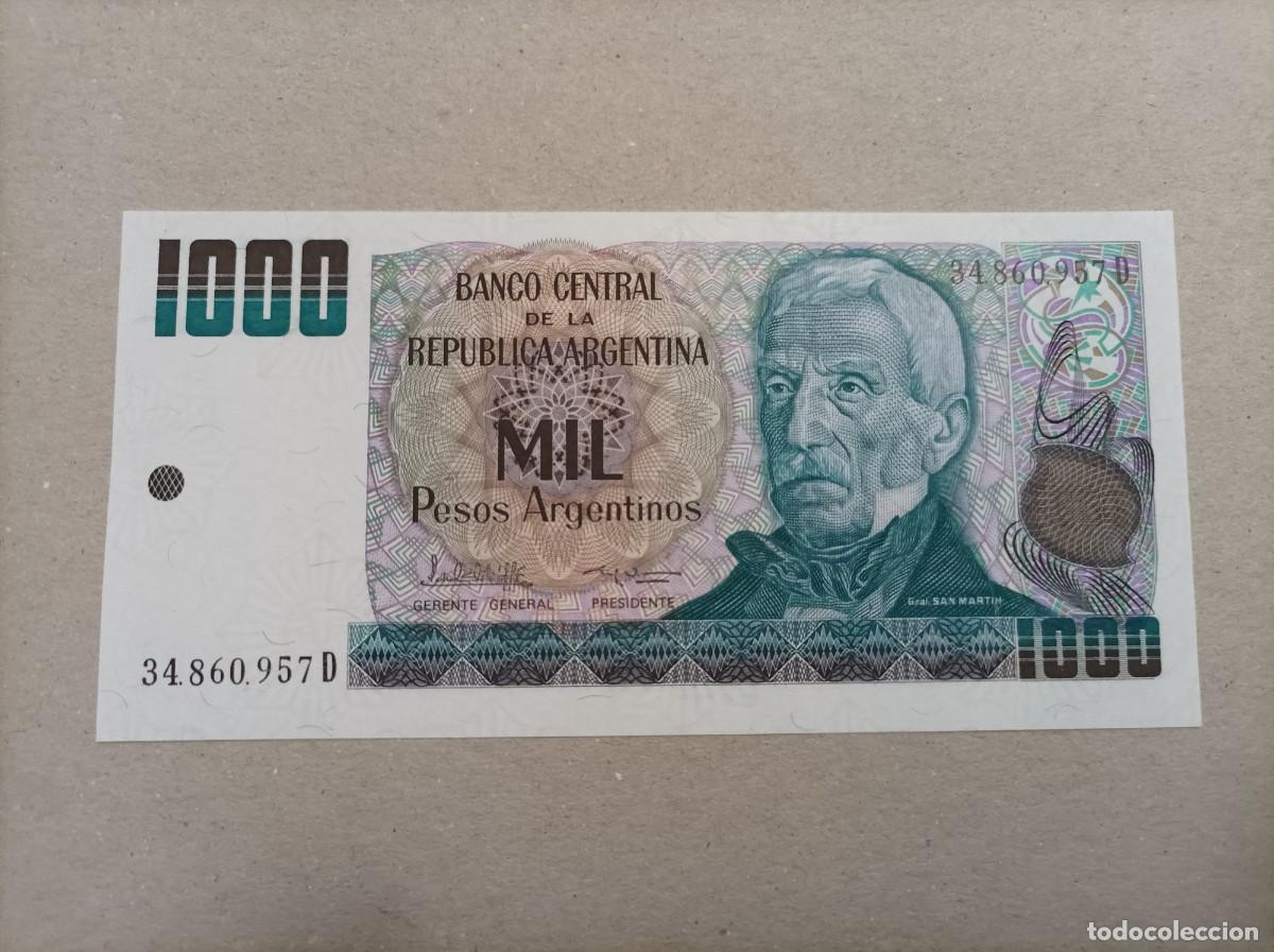 Billetes extranjeros: Billete de Argentina de 1000 pesos, UNC - Foto 1