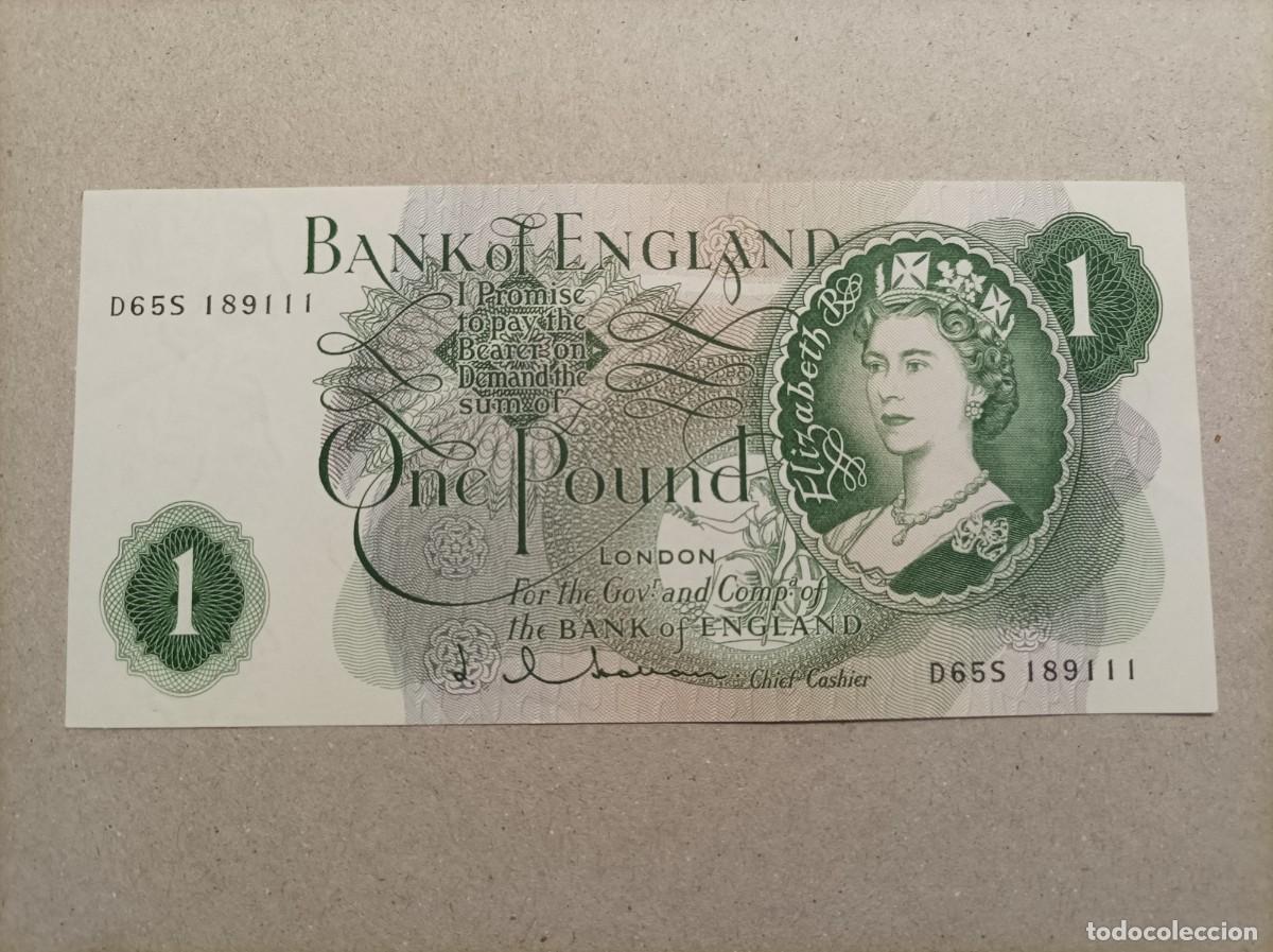 Billetes extranjeros: Billete de Inglaterra de 1 Libra, a&ntilde;o 1960, UNC - Foto 1
