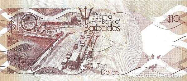 Billetes extranjeros: BARBADOS 10 DOLLARS P 75a 2013 UNC SC NUEVO - Foto 2