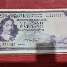Billetes extranjeros: BILLETE 5 RAND SUDÁFRICA S/C. Lote 383855994