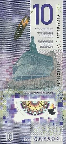 Billetes extranjeros: CANADA 10 DOLLARS P 113 2018 UNC SC NUEVO - Foto 2