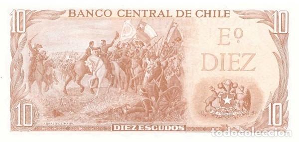 Billetes extranjeros: CHILE 10 ESCUDOS P 143 UNC SC NUEVO - Foto 2