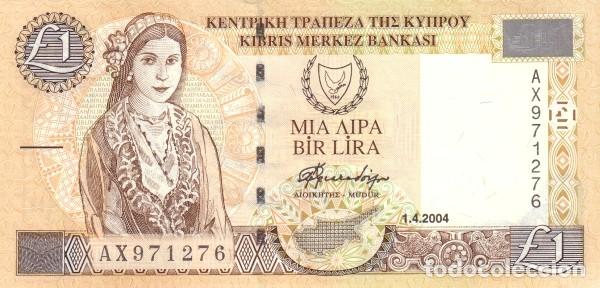 Billetes extranjeros: CYPRUS CHIPRE 1 POUND 2004 P 60d UNC SC NUEVO - Foto 1