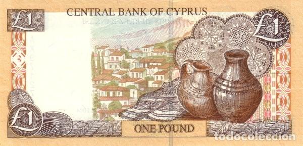 Billetes extranjeros: CYPRUS CHIPRE 1 POUND 2004 P 60d UNC SC NUEVO - Foto 2