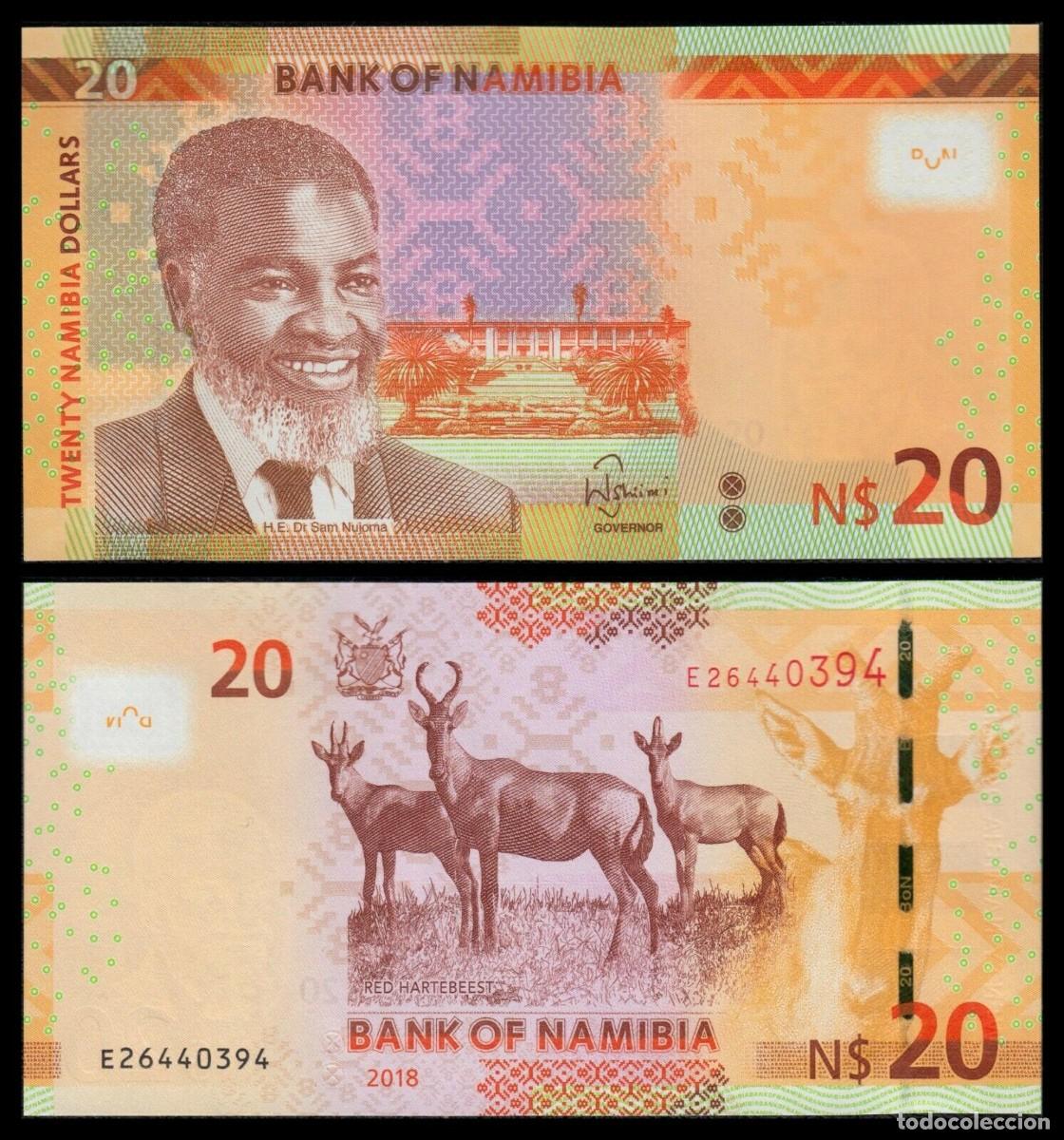 Billetes extranjeros: NAMIBIA 20 DOLLARS 2018 PICK 17 N/S E11428144 SIN CIRCULAR - Foto 1
