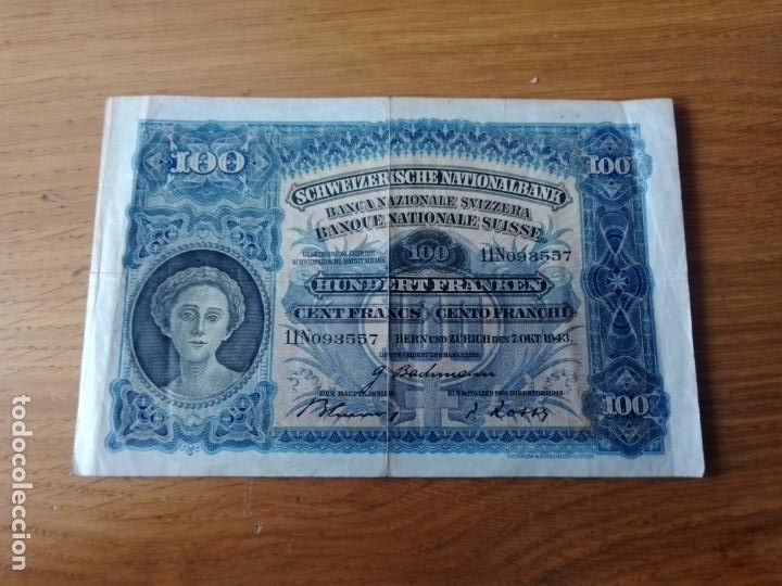 Billetes extranjeros: Suiza. 100 francos 1943 - Foto 1