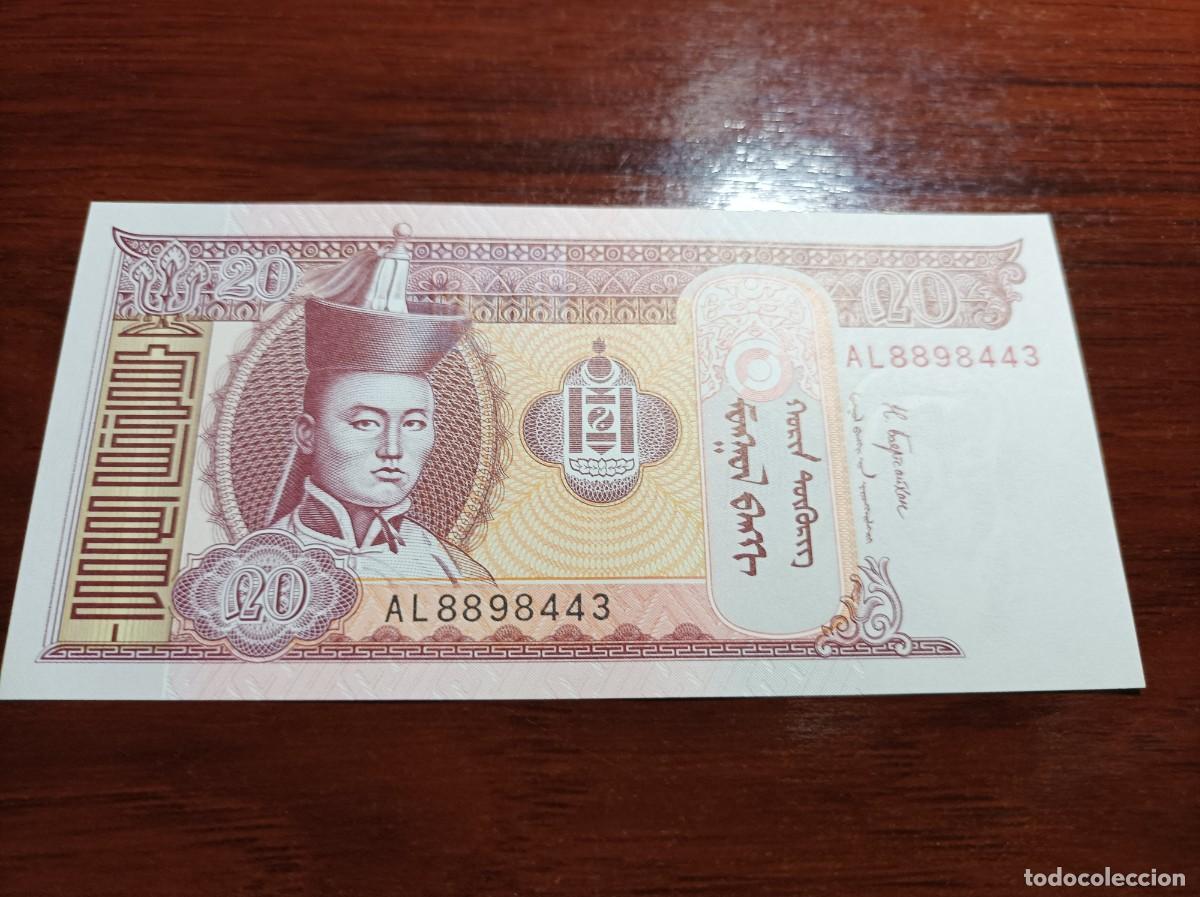 Billetes extranjeros: Billete Mongolia. 20 Tugrik. 2002. Sin Circular. - Foto 1