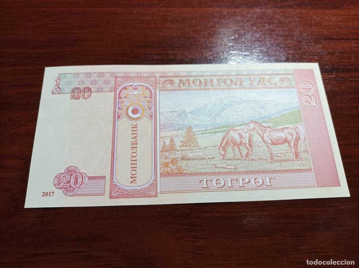 Billetes extranjeros: Billete Mongolia. 20 Tugrik. 2002. Sin Circular. - Foto 2