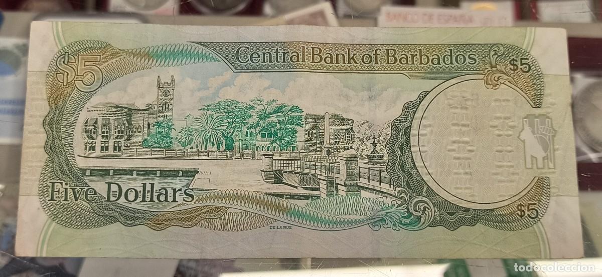 Billetes extranjeros: Barbados 5 D&oacute;lares 2007 Pick 67a - Foto 2