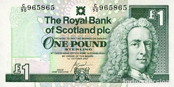 Billetes extranjeros: ESCOCIA 1 POUND 2001 P 35e UNC SC NUEVO - Foto 1
