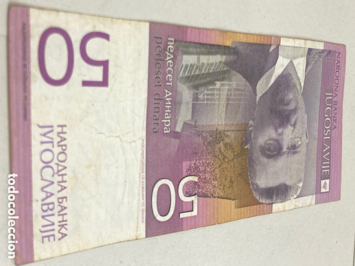 Billetes extranjeros: Billete 50 Dinara Yugoslavia 2000 - Foto 1