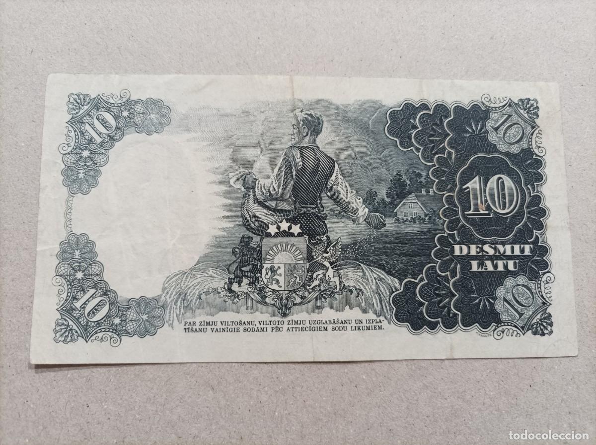 Billetes extranjeros: Billete de Letonia de 10 latus,a&ntilde;o 1940 - Foto 1