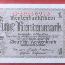 Billetes extranjeros: ALEMANIA 1 RENTENMARK 1937 PICK 173B ROS 166B (SC) UNC