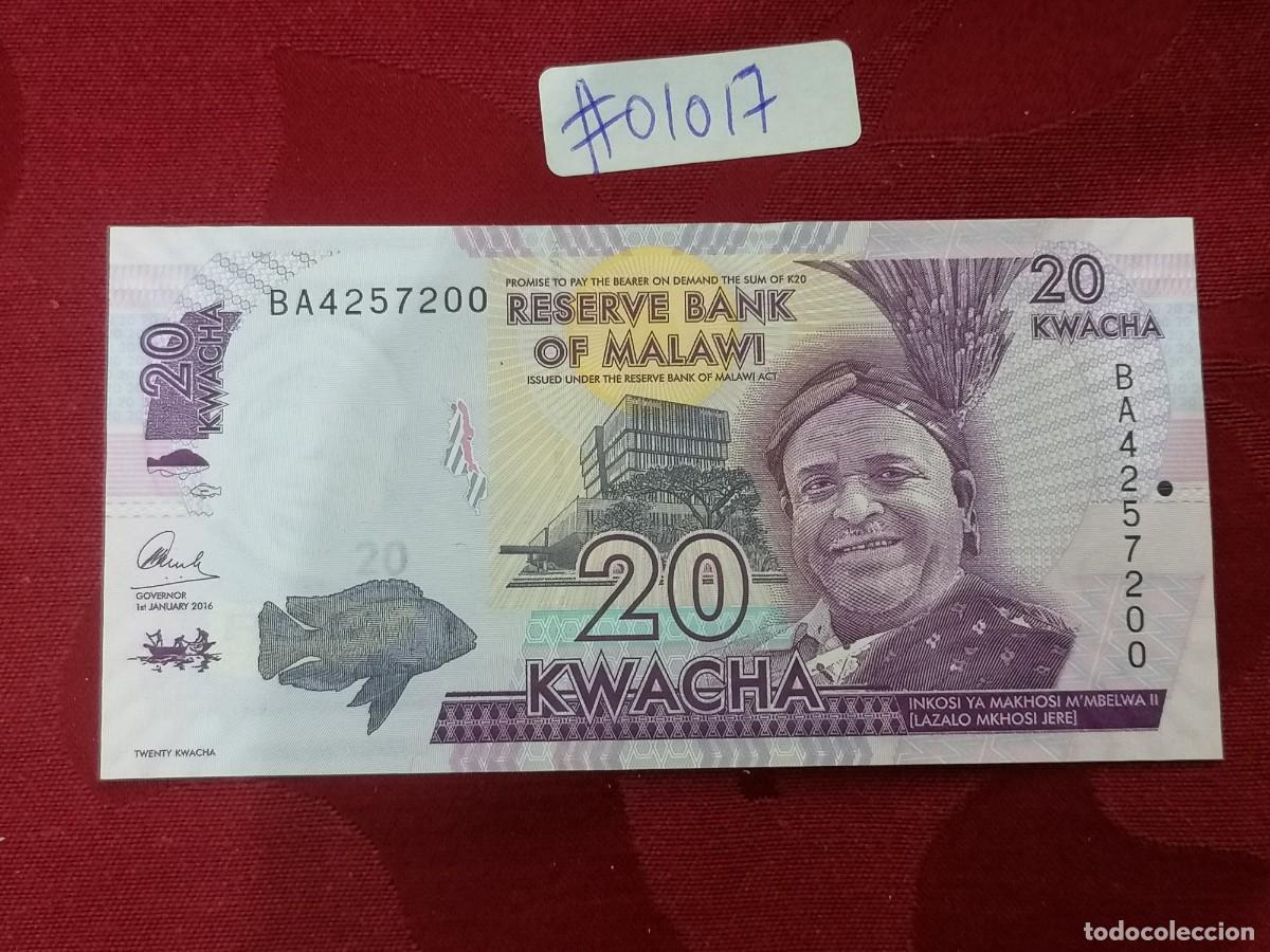 Billetes extranjeros: Billete Malawi 20 Kwacha 2016 - Foto 1