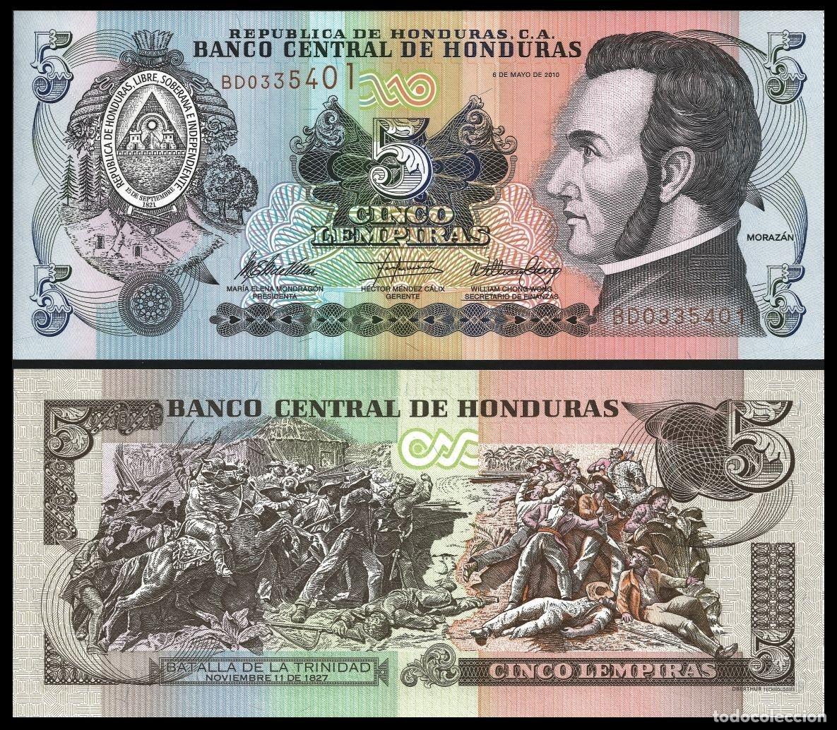 Billetes extranjeros: HONDURAS 5 LEMPIRAS 2014 Pick 98b SIN CIRCULAR - Foto 1