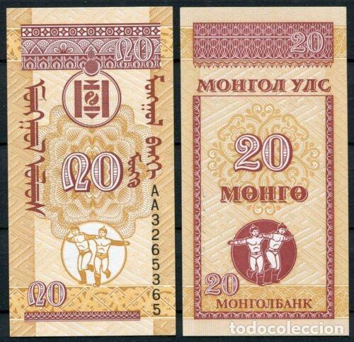 Billetes extranjeros: MONGOLIA - 20 MONGO DE 1993 - SIN CIRCULAR - Foto 1