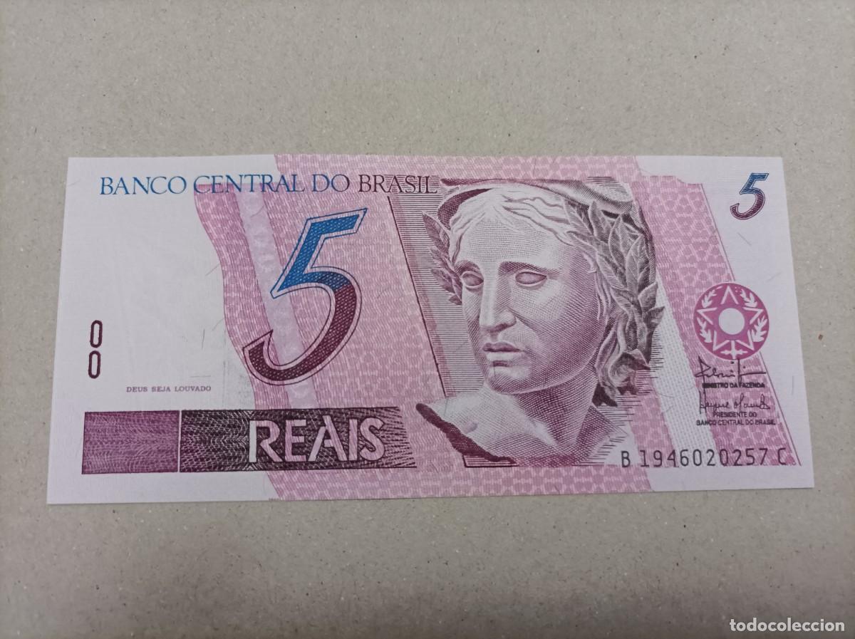 Billetes extranjeros: Billete de Brasil de 5 reais, UNC - Foto 2