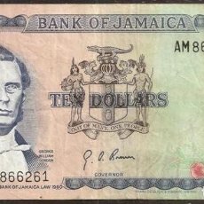 Billetes extranjeros: JAMAICA. 10 $ S/F (1976). PICK 62.