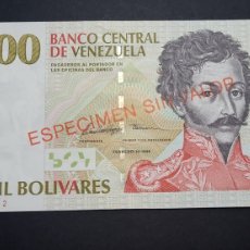 Billetes extranjeros: VENEZUELA 10.000 BOLÍVARES ESPECIMEN UNC. 1998