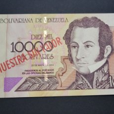 Billetes extranjeros: VENEZUELA 10.000 BOLÍVARES ESPECIMEN UNC 2.004