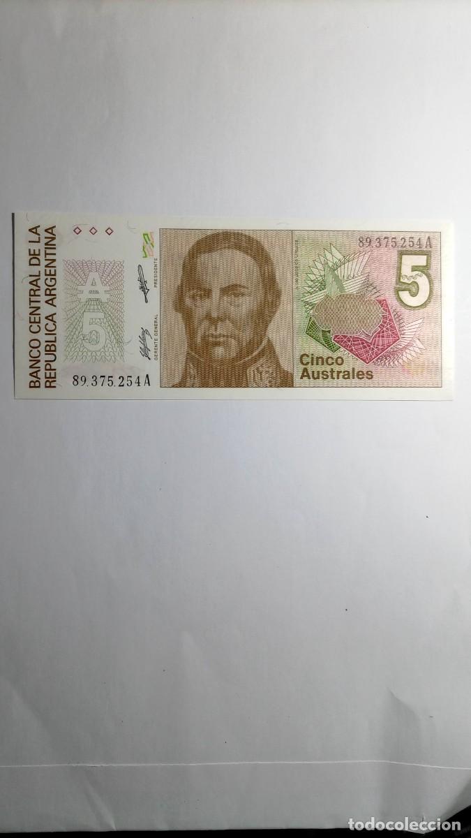 Billetes extranjeros: ARGENTINA - 5 AUSTRALES - P323 - Foto 1
