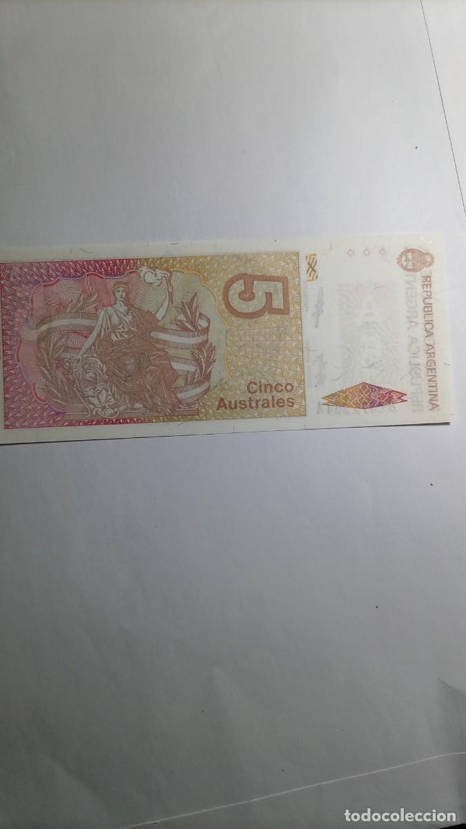 Billetes extranjeros: ARGENTINA - 5 AUSTRALES - P323 - Foto 2