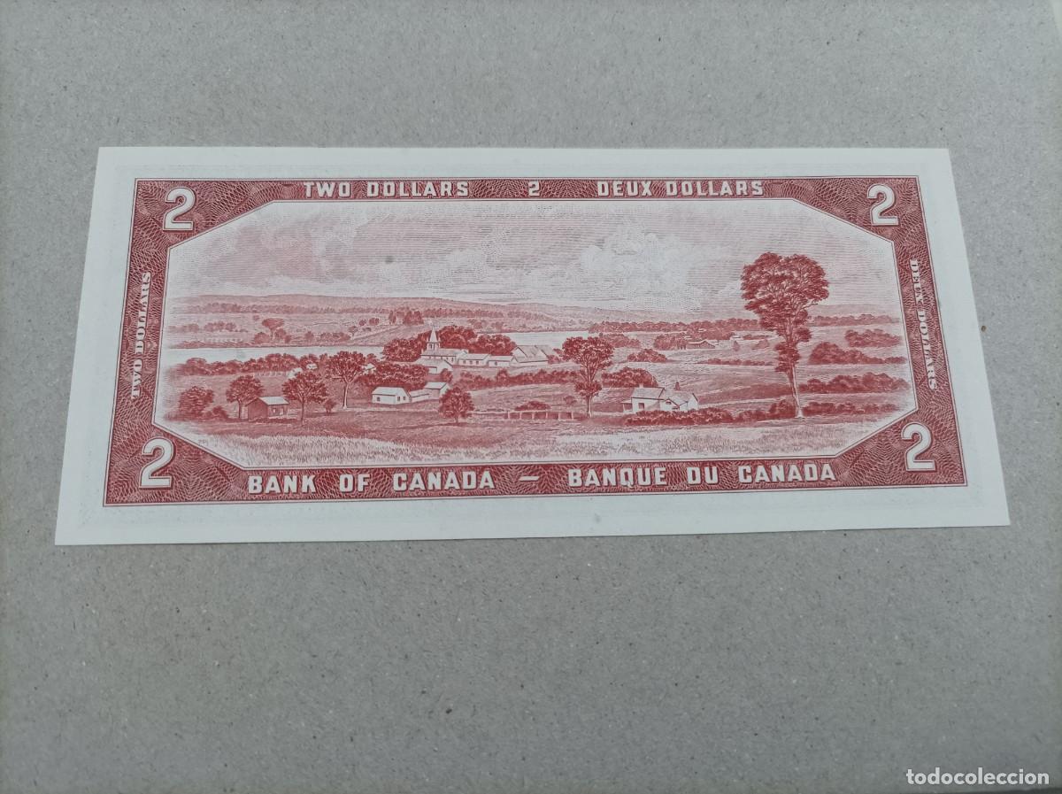 Billetes extranjeros: Billete de Canad&aacute; de 2 D&oacute;lares, a&ntilde;o 1954, UNC - Foto 2