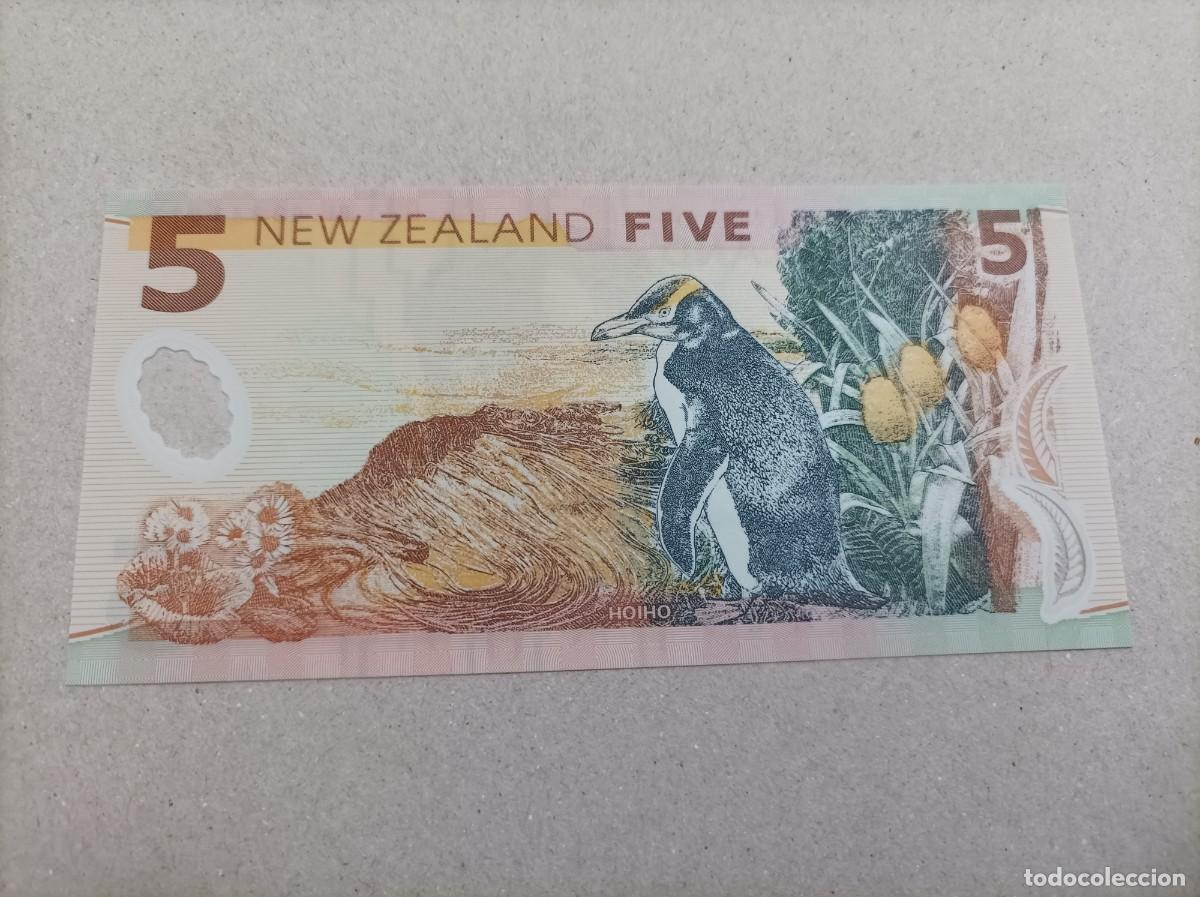 Billetes extranjeros: Billete de Nueva Zelanda de 5 d&oacute;lares, UNC - Foto 1