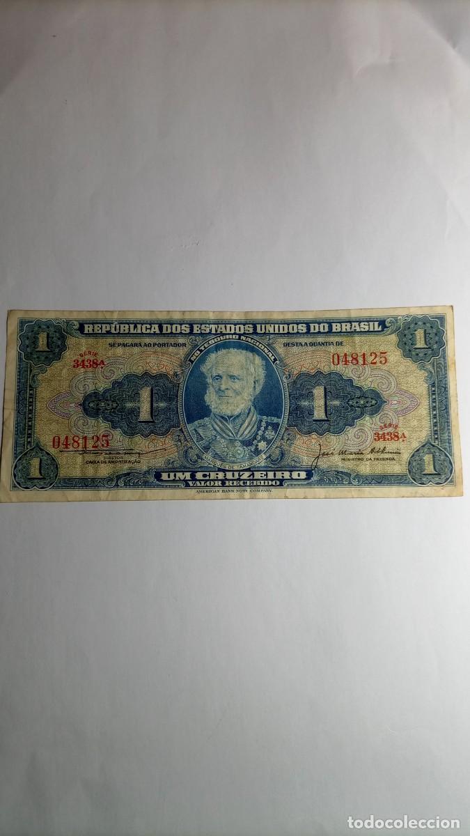 Billetes extranjeros: BRASIL - 1 CRUZEIRO - P150 - Foto 1