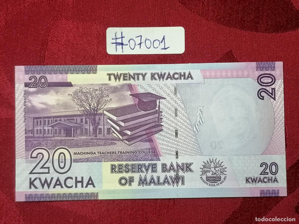 Billetes extranjeros: Billete Malawi 20 Kwacha 2016 - Foto 4