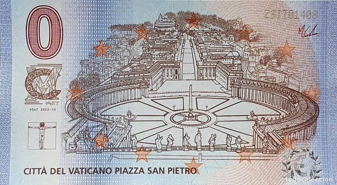 Billets internationaux: BILLETE Zero Souvenir 0 &euro; ITA: V047 - CITT&Agrave; DEL VATICANO PIAZZA SAN PIETRO - 2022-10