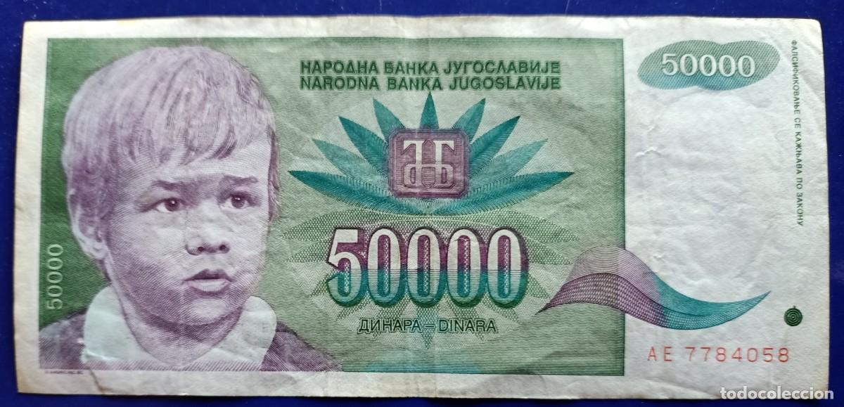 Billetes extranjeros: YUGOSLAVIA 50000 DINARA DE 1992 - Foto 1