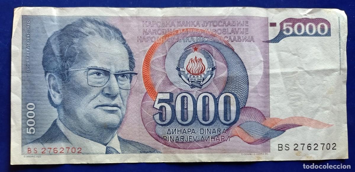 Billetes extranjeros: YUGOSLAVIA 5000 DINARA DE 1985 - Foto 1