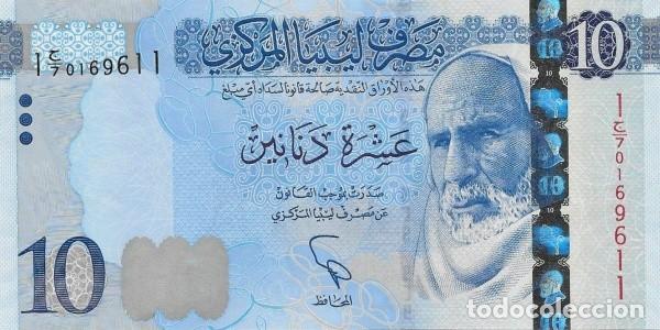 Billetes extranjeros: LIBIA 10 DINARS 2015 P 82 UNC NUEVO SC - Foto 1