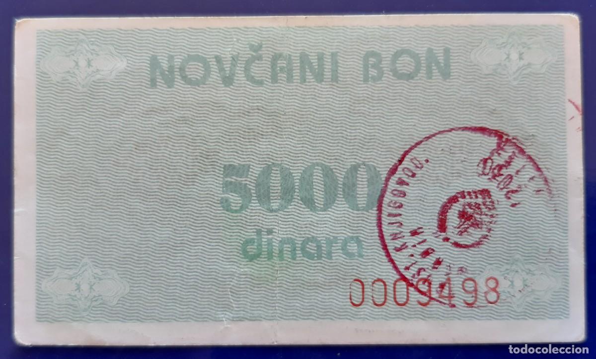 Banconote internazionali: BOSNIA HERZEGOVINA 5000 DINARA DE 1992 P-51 &rdquo;ALTO VALOR &rdquo;