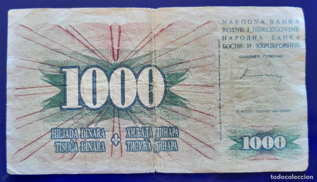 Internationale Banknoten: BOSNIA HERZEGOVINA 1000 DINARA DE 1994 P-46