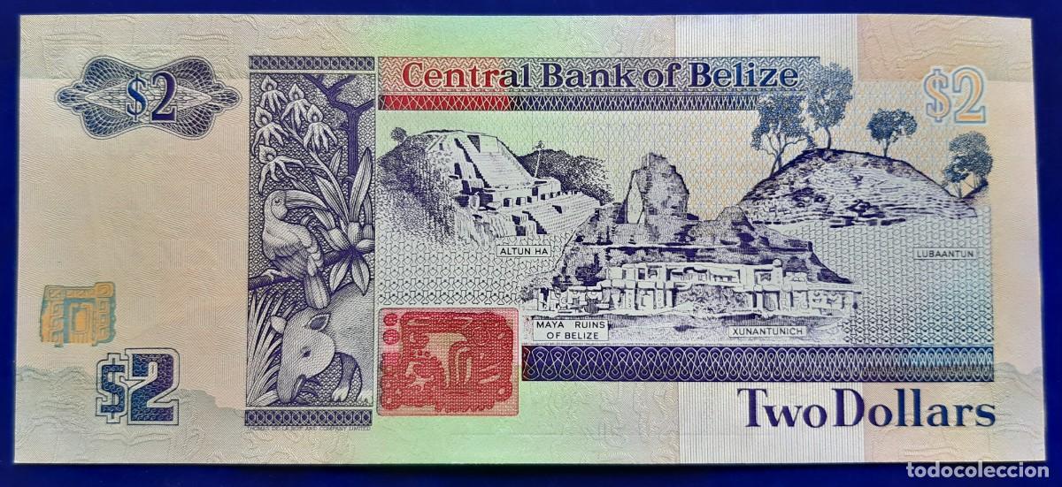 Billetes extranjeros: BELIZE 2 DOLLARS DE 1991 P-52b - Foto 2