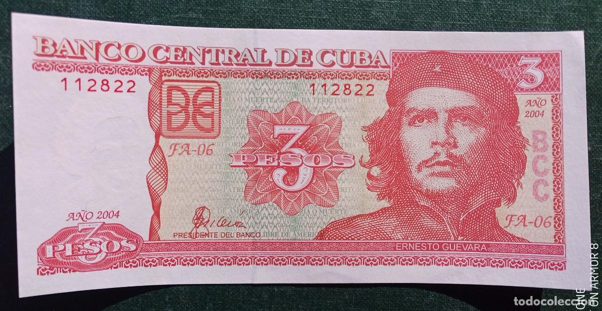 Billetes extranjeros: CUBA - 3 PESOS 2004 112822 SC- - Foto 1